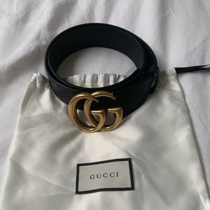 Gucci wide leather womens belt